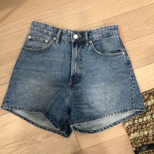 A-line jean shorts